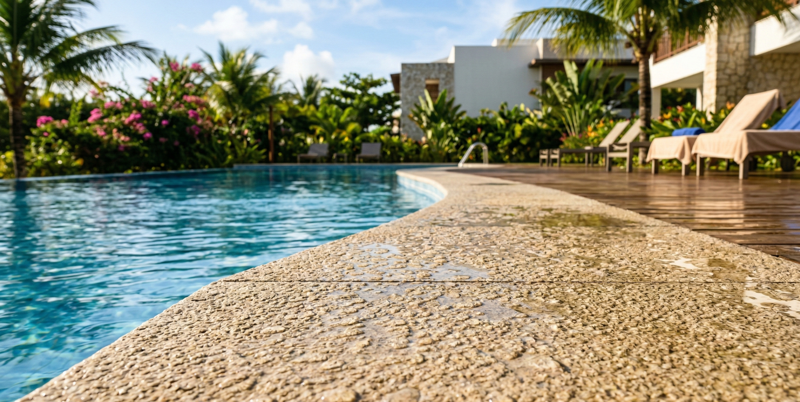 Piso antiderrapante em áreas molhadas